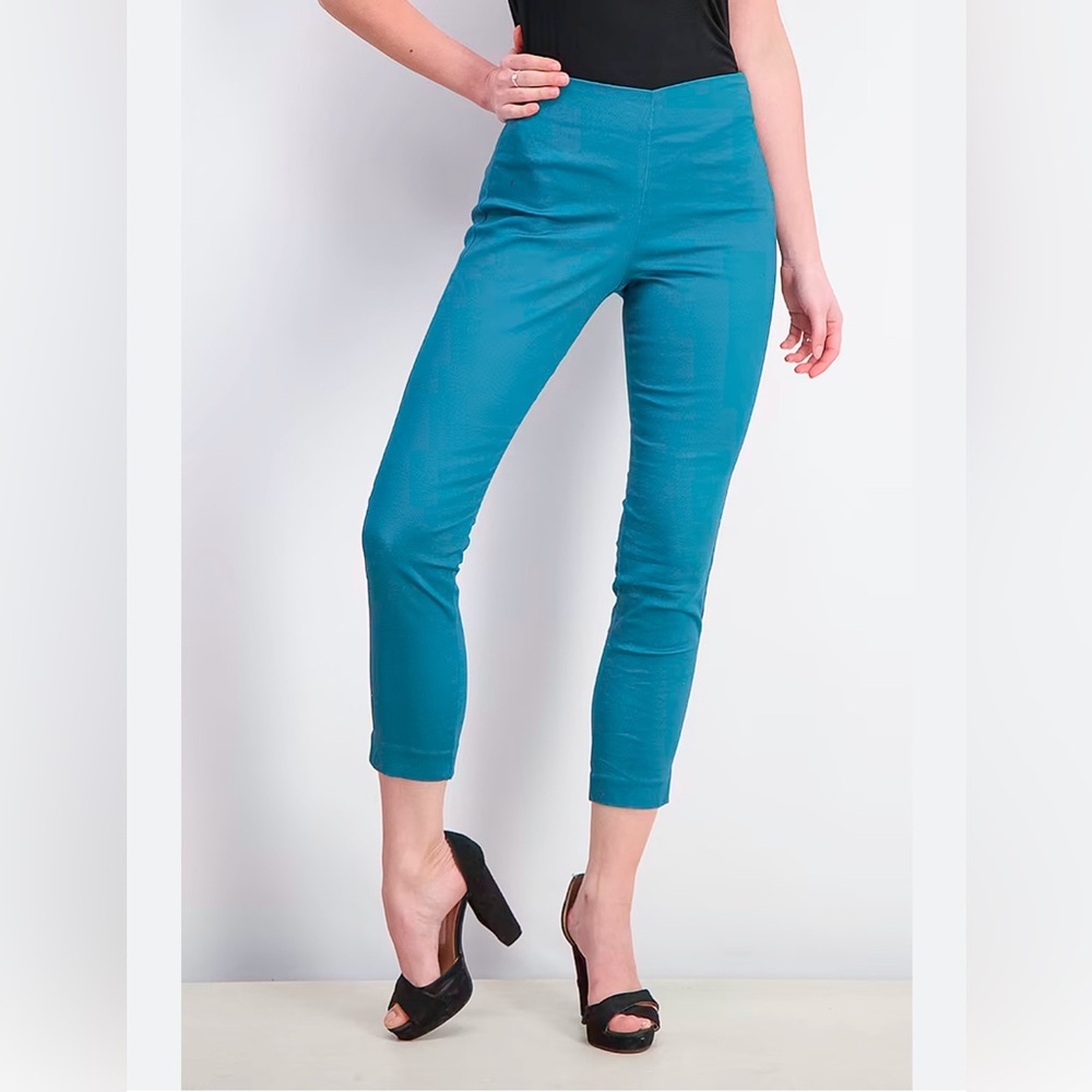 Old Navy Women's High-waisted Ankle Wow Pant, Size 2 ,Teal Green side zipper NWT
